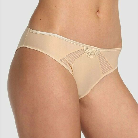 LOU Stripes Brief Underwear NWT Size Small in Nude - Picture 1 of 2